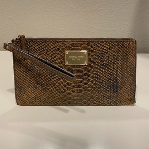 SOLD Brown Textured Michael Kors Wristlet